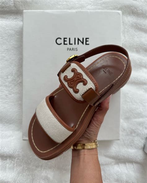 celine sandals brown